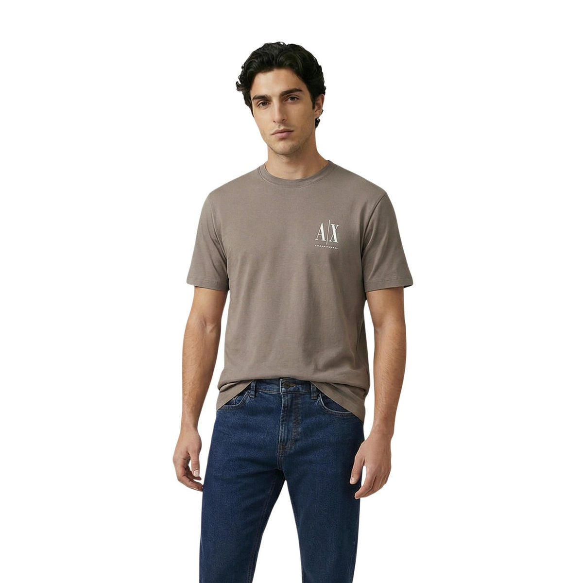 Image 6 : T-shirt Armani Exchange homme noir imprimé, vue d'ensemble du style urbain — Delvale