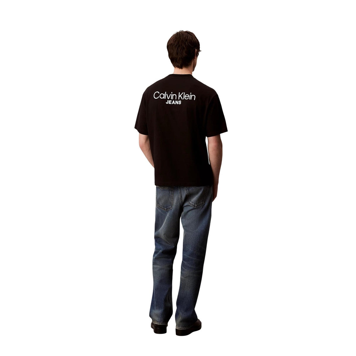 Image 3 : T-shirt Calvin Klein Jeans homme noir, présentation complète du modèle premium — Delvale