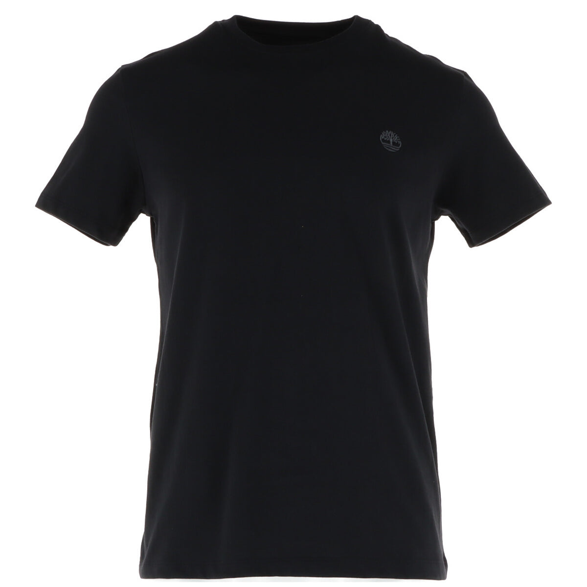 Image 5 : Détail encolure ronde et matière coton du t-shirt Timberland homme bleu marine — Delvale