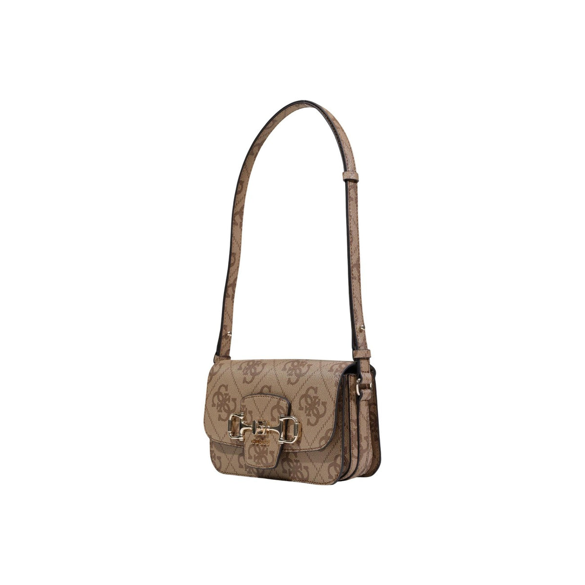 Image 2 : Sac à main Guess beige compact avec fermeture boutons-pression, vue de profil — Delvale