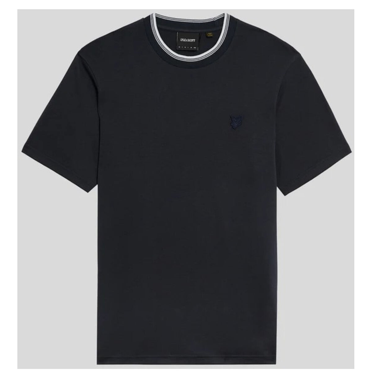 Image 3 : T-shirt Lyle & Scott homme bleu porté, style casual chic en coton — Delvale