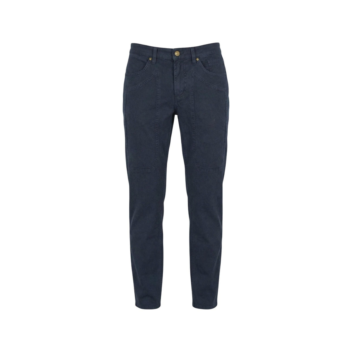 Image 5 : Pantalon chino slim Jeckerson homme porté en tenue casual avec baskets blanches, vue trois quarts — Delvale