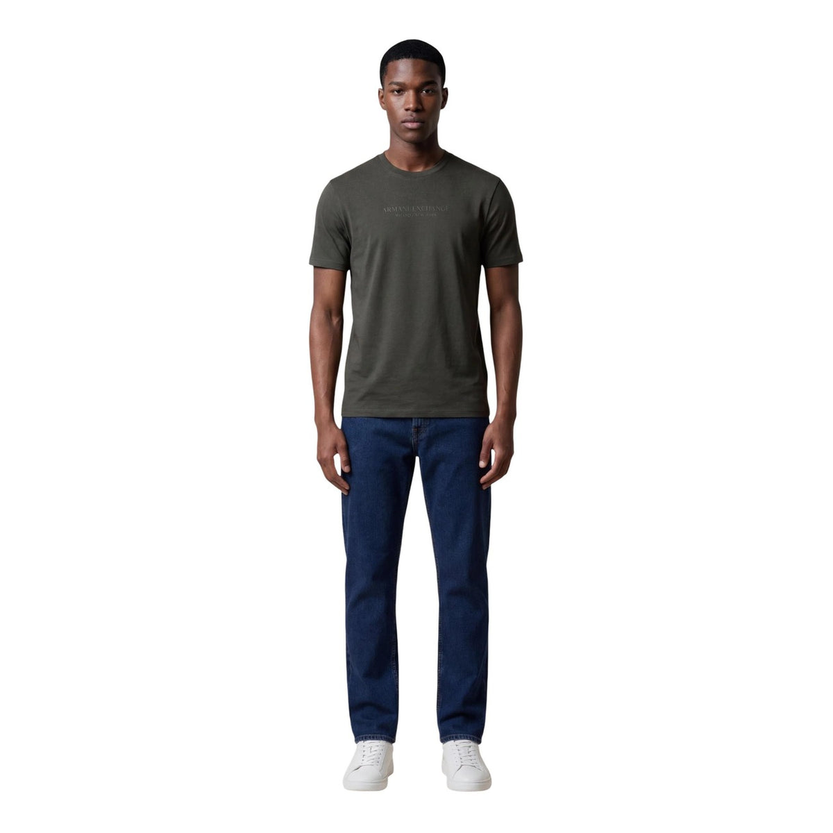Image 3 : T-shirt Armani Exchange homme vert, vue de dos — Delvale