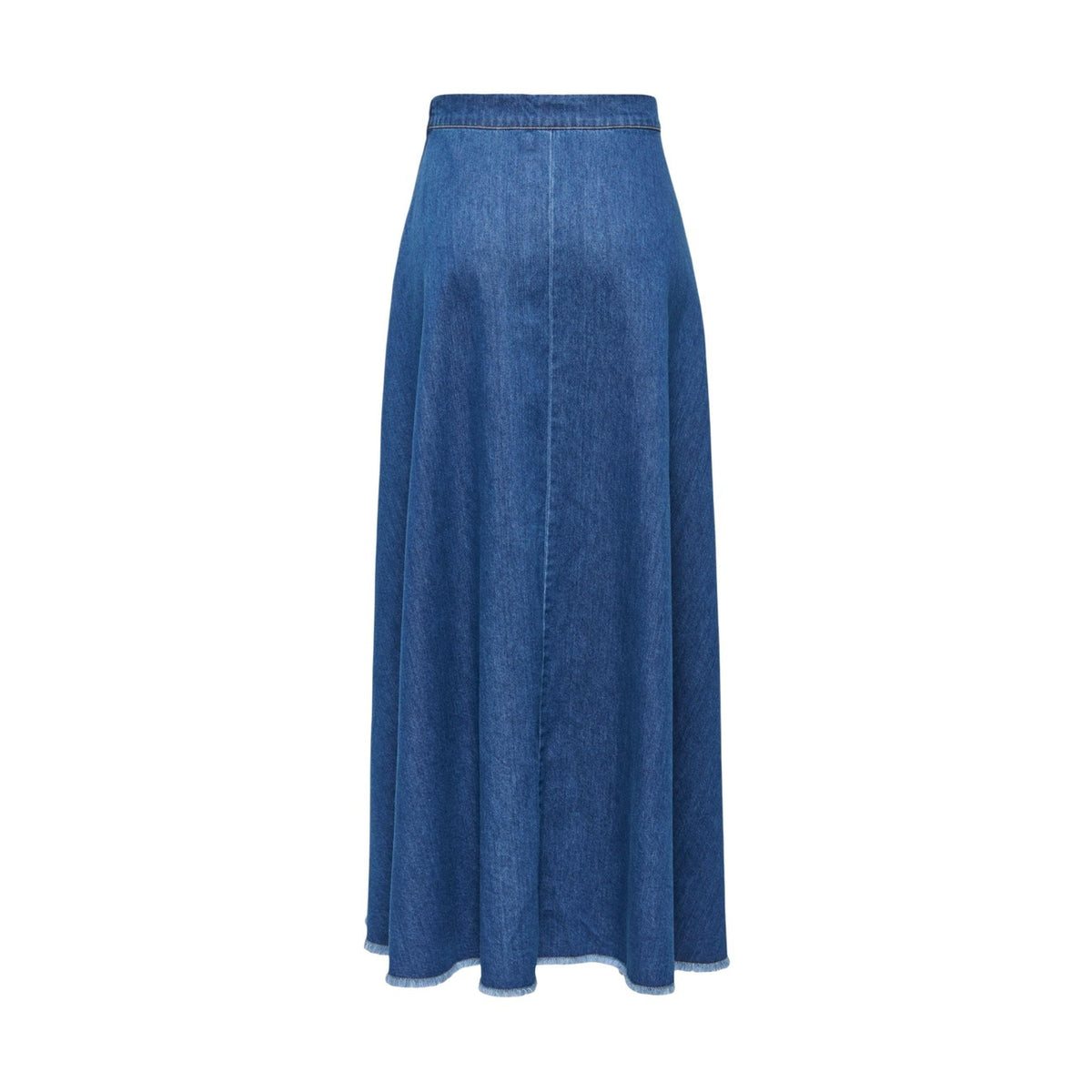 Image 2 : Jupe femme bleue Only en coton, détail matière et coupe — delvale