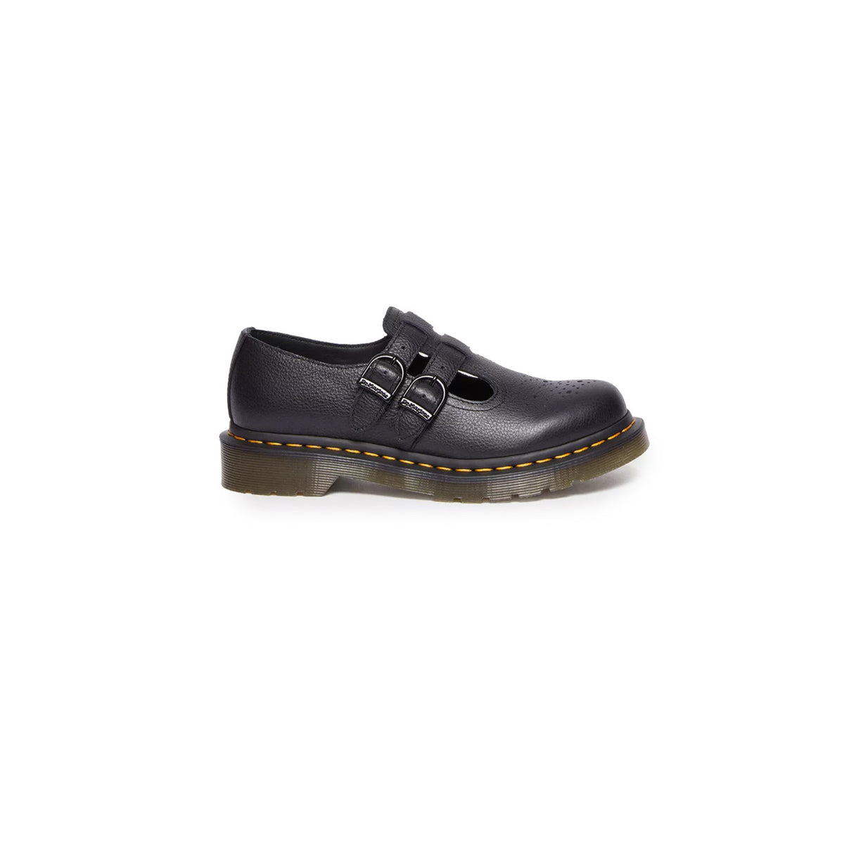 Image 1 : Dr. Martens 8065 Mary Jane derbies noires femme en cuir avec sangle ajustable — delvale