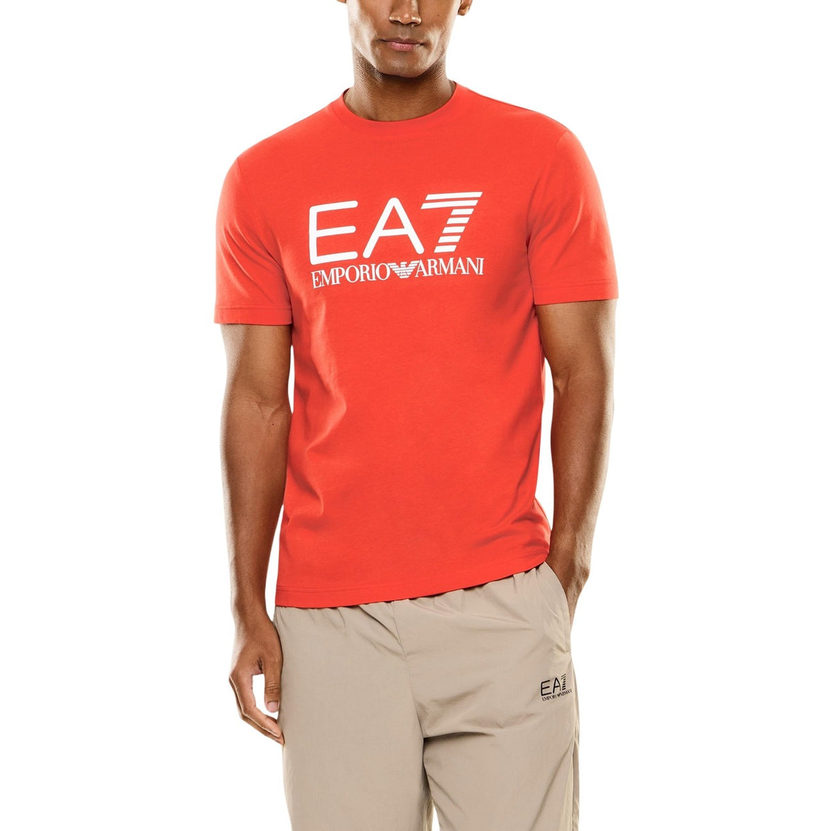 Image 6 : Texture coton premium du t-shirt EA7 homme noir — Delvale