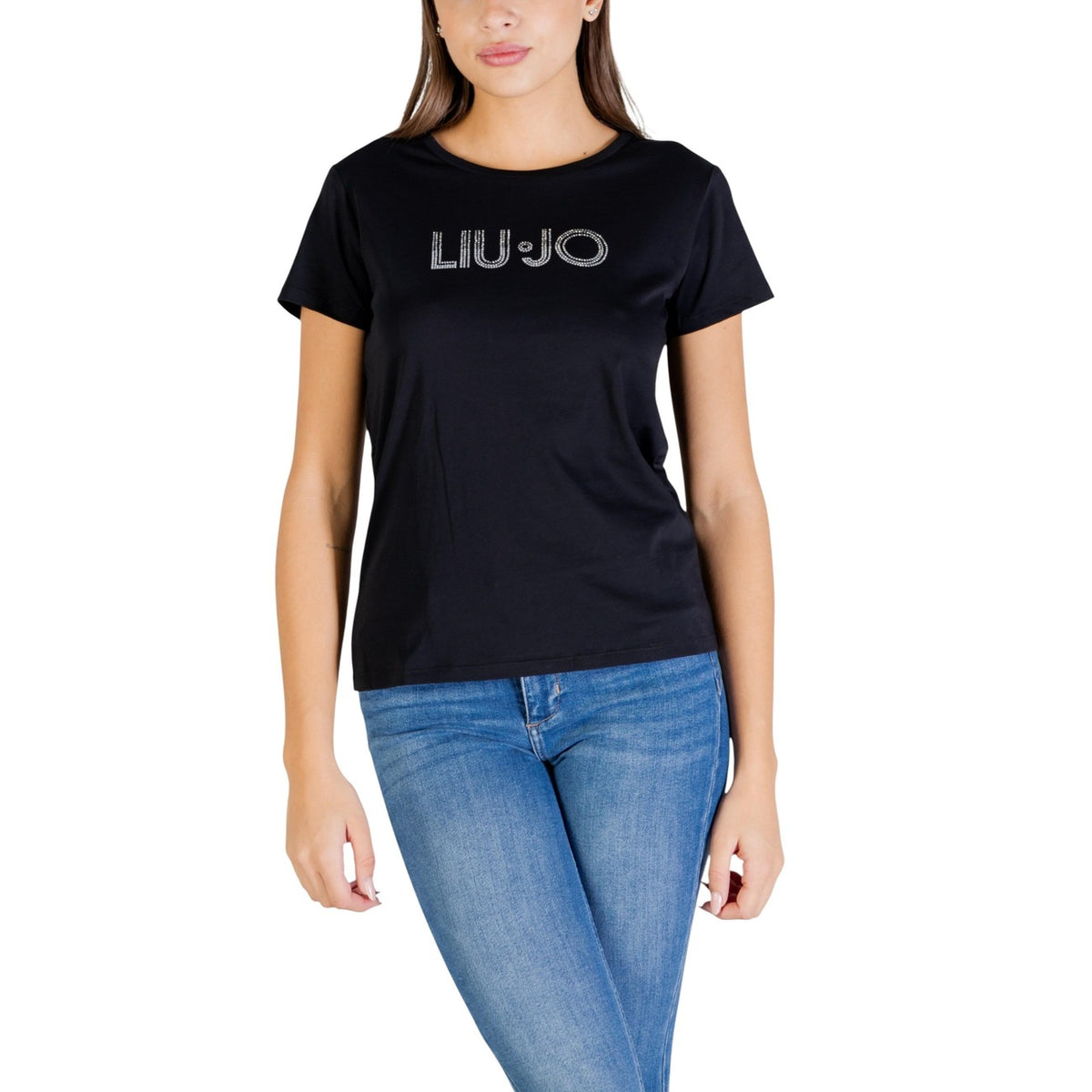 Image 7 : Look femme t-shirt Liu Jo blanc et jean bleu, style élégant décontracté — Delvale