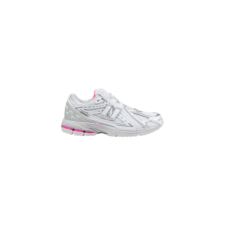 New Balance 1906R Femme Blanc Argenté Semelle Rose Fuchsia Vue Extérieure — Delvale