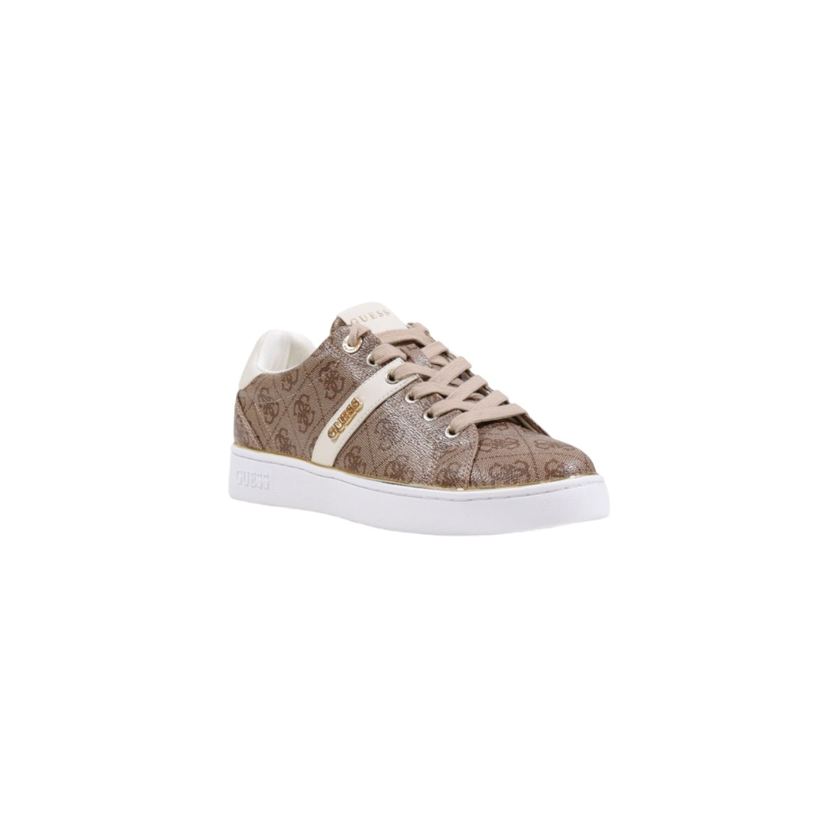 Image 2 : Baskets Guess femme beige design urbain moderne, détail des lacets — delvale