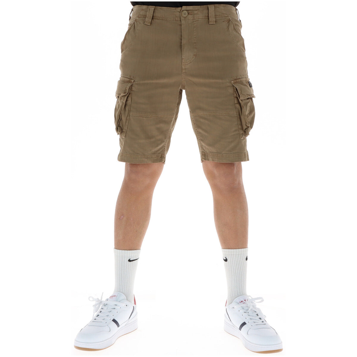 Image 5 : Vue de dos du short cargo Superdry homme kaki avec poches arrières — Delvale