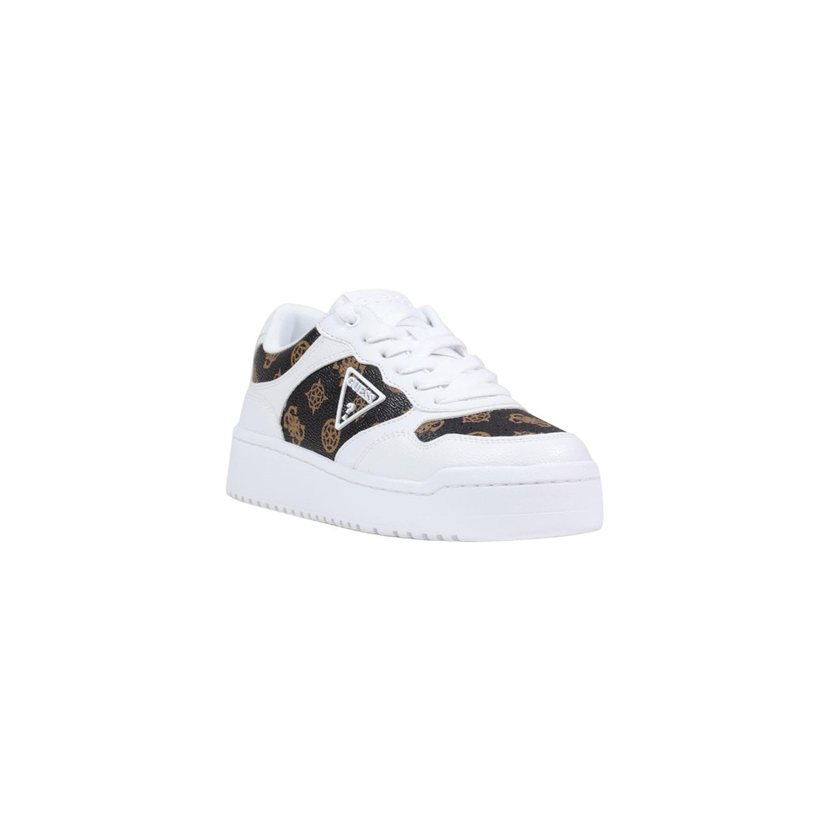 Image 2 : Vue détaillée des baskets Guess femme marron avec finitions premium et lacets — delvale