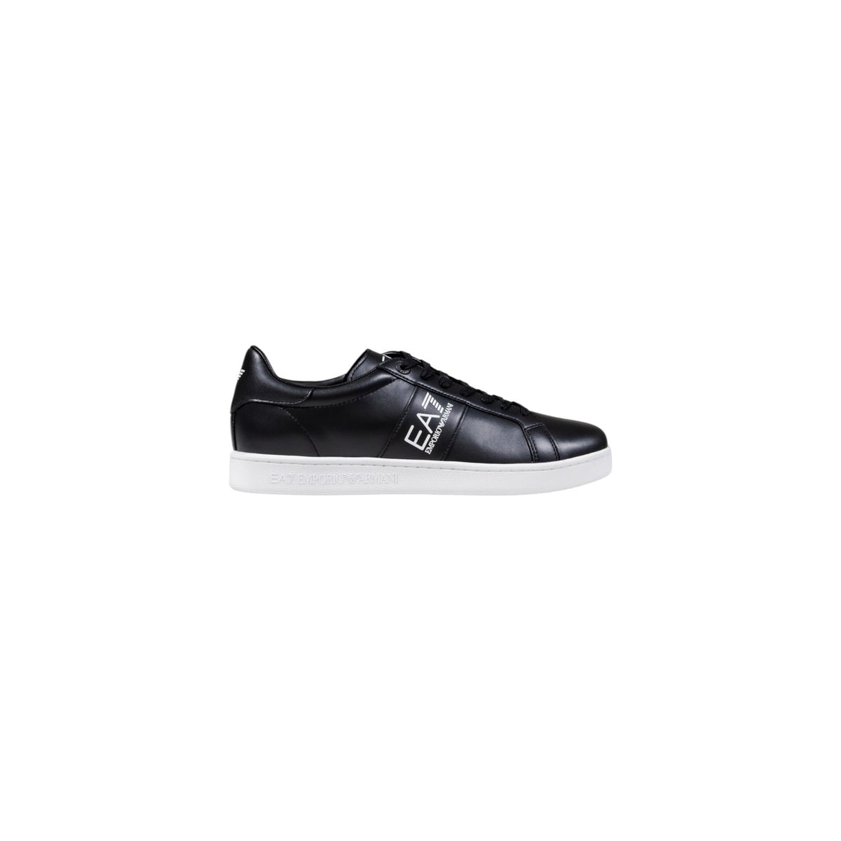 Image 1 : Baskets EA7 Emporio Armani homme noires en cuir premium avec semelle contrastée — Delvale