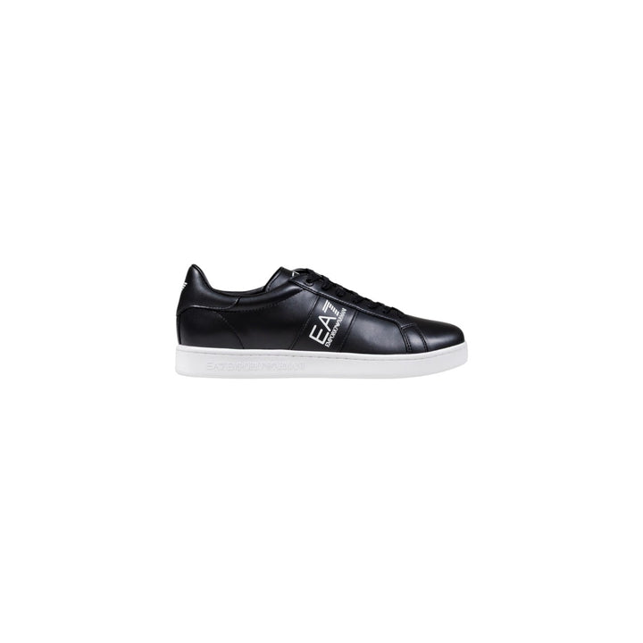 Image 1 : Baskets EA7 Emporio Armani homme noires en cuir premium avec semelle contrastée — Delvale