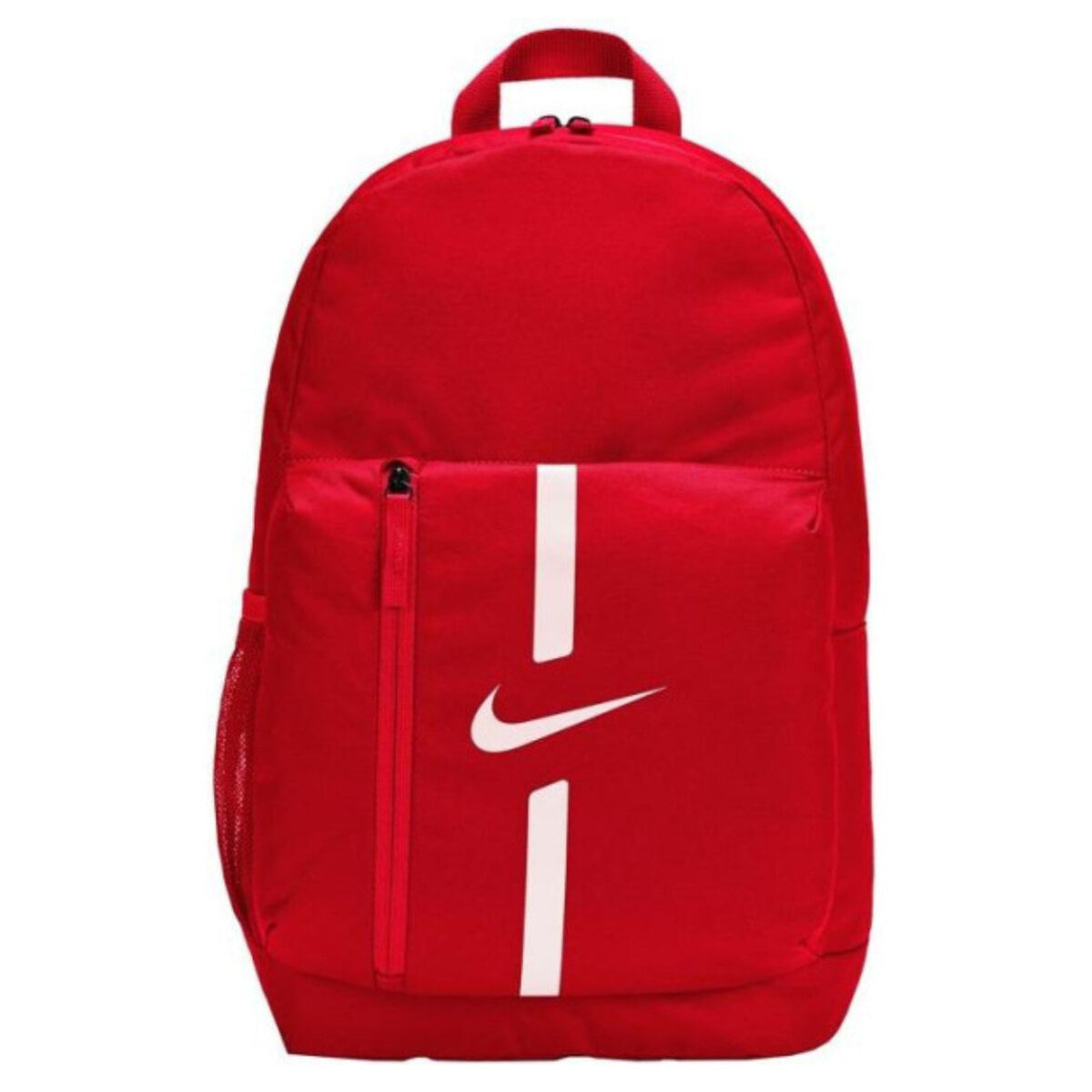 Image 4 : Nike sac à dos Academy Team rouge bande verticale blanche Swoosh — vue de face — Delvale