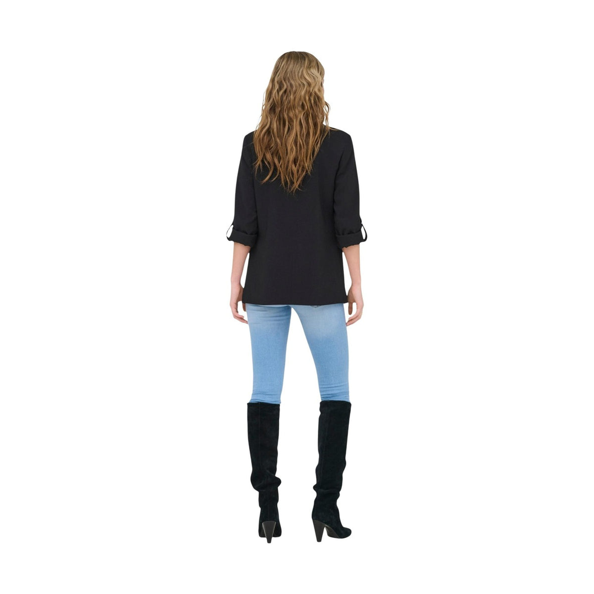 Image 3 : Veste Only femme noire coupe moderne manches 3/4 fluide — Delvale