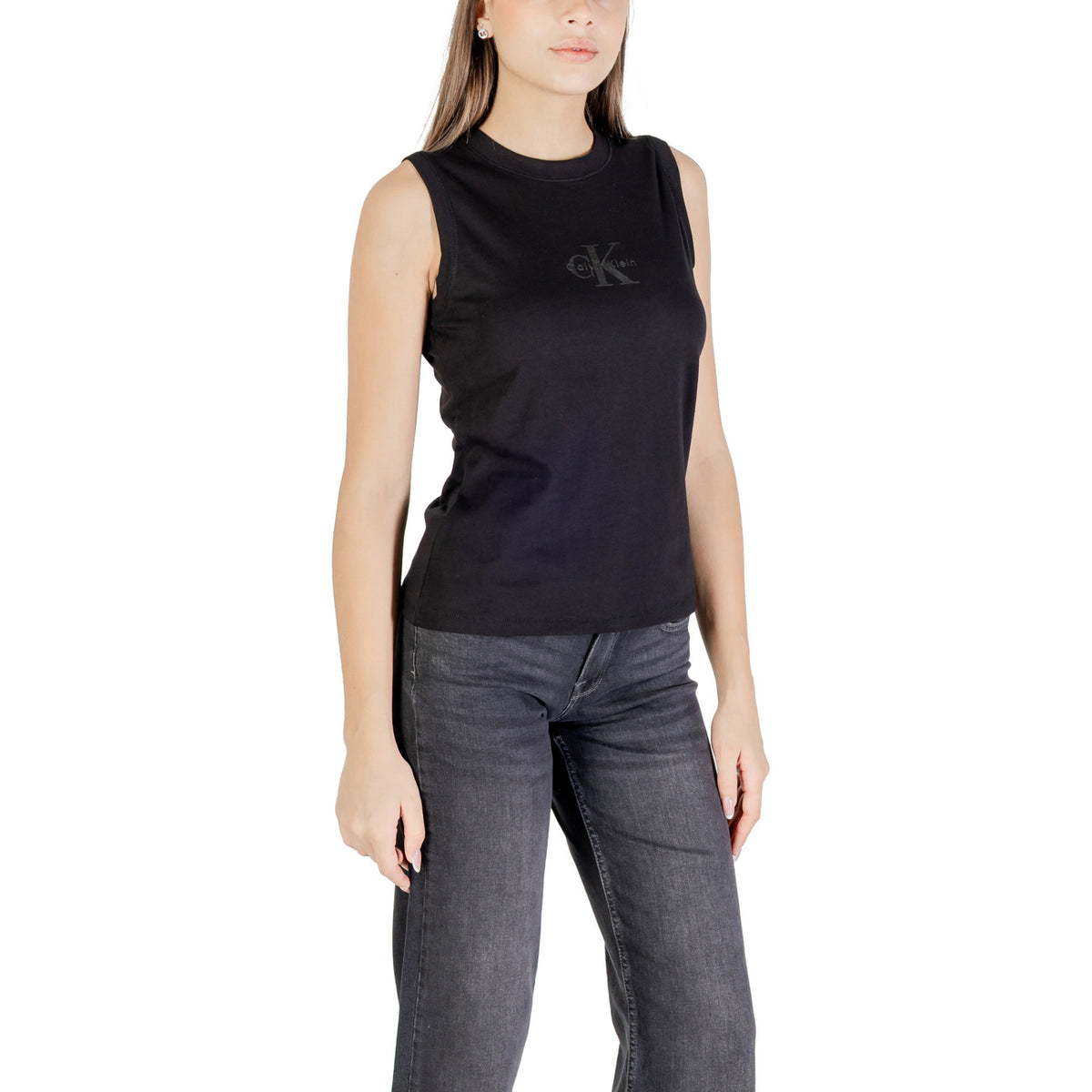 Image 3 : Débardeur sans manches Calvin Klein Jeans noir, style casual chic pour femme moderne — delvale