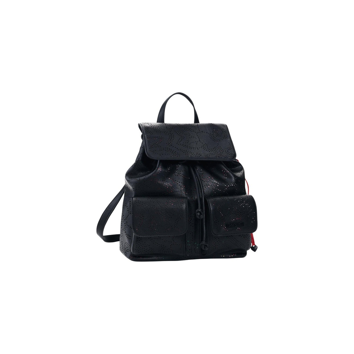 Image 2 : Sac à dos Desigual femme noir, gros plan sur la texture frosted scintillante et les détails de finition pailletés — Delvale