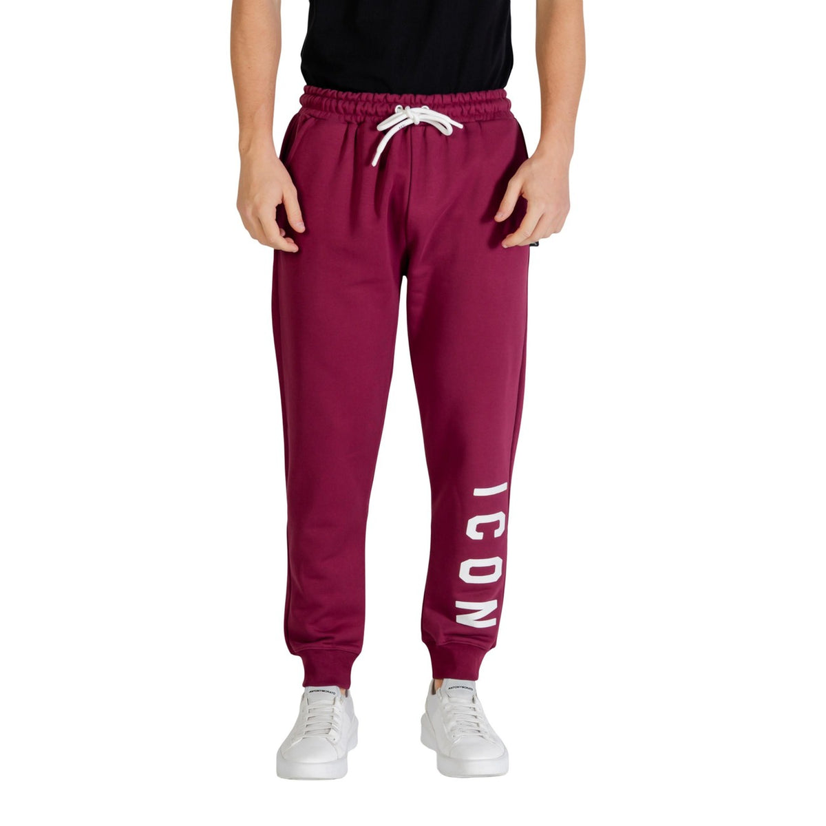 Image 4 : Pantalon Icon homme noir impression, détail des finitions — delvale