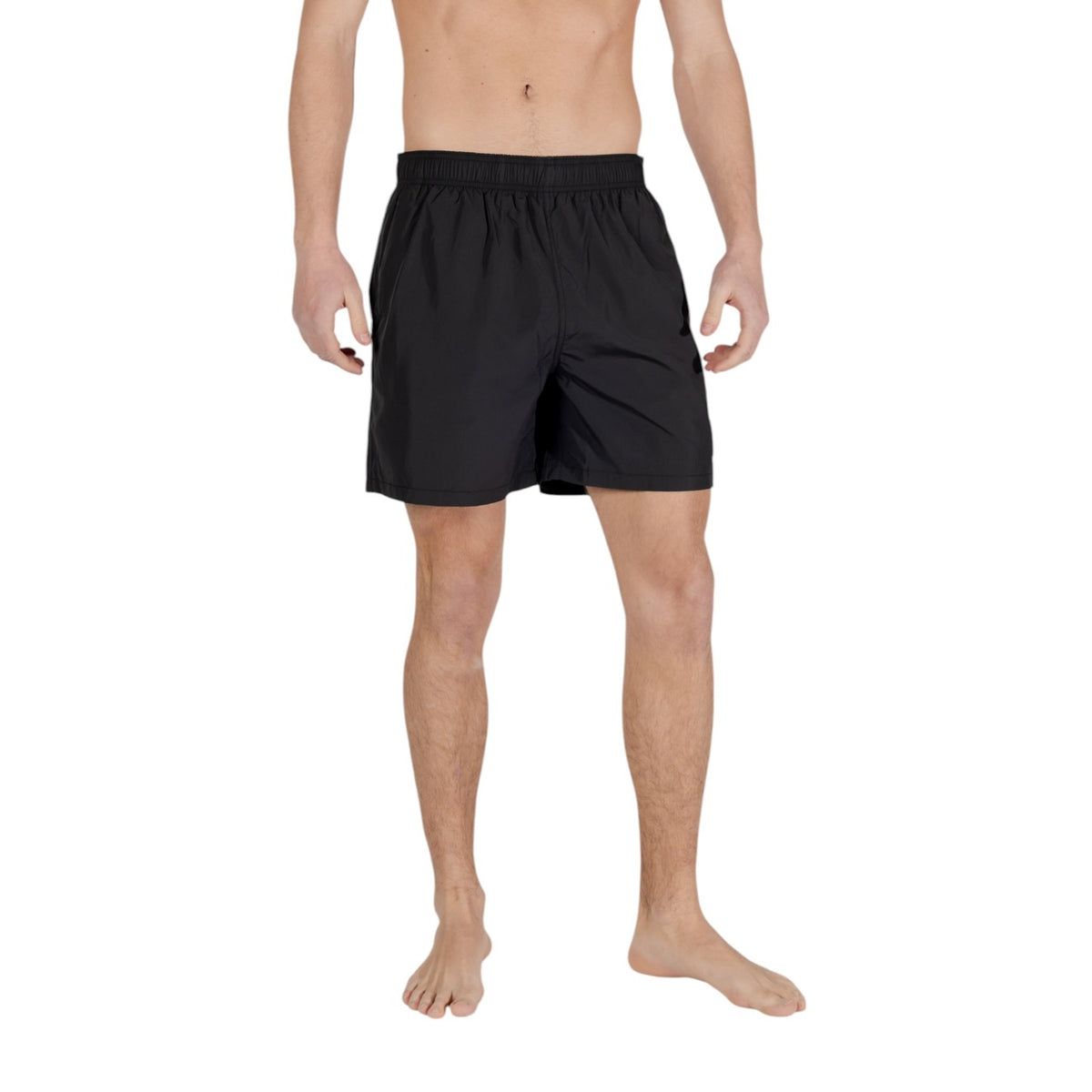 Short de bain Armani Exchange homme noir coupe droite – vue de face