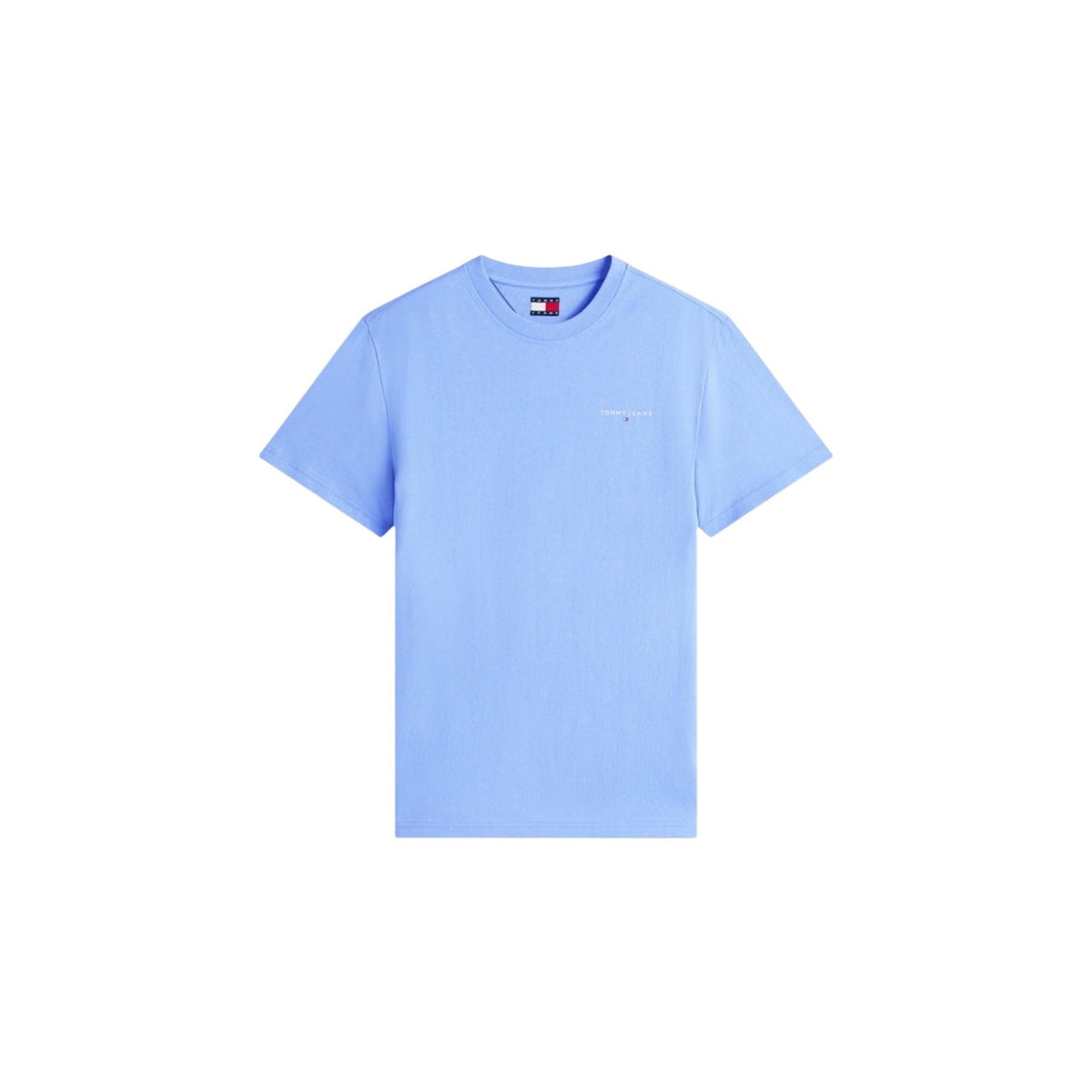 Image 1 : T-shirt Tommy Hilfiger Jeans homme bleu azur en coton organique avec encolure ronde et manches courtes — Delvale