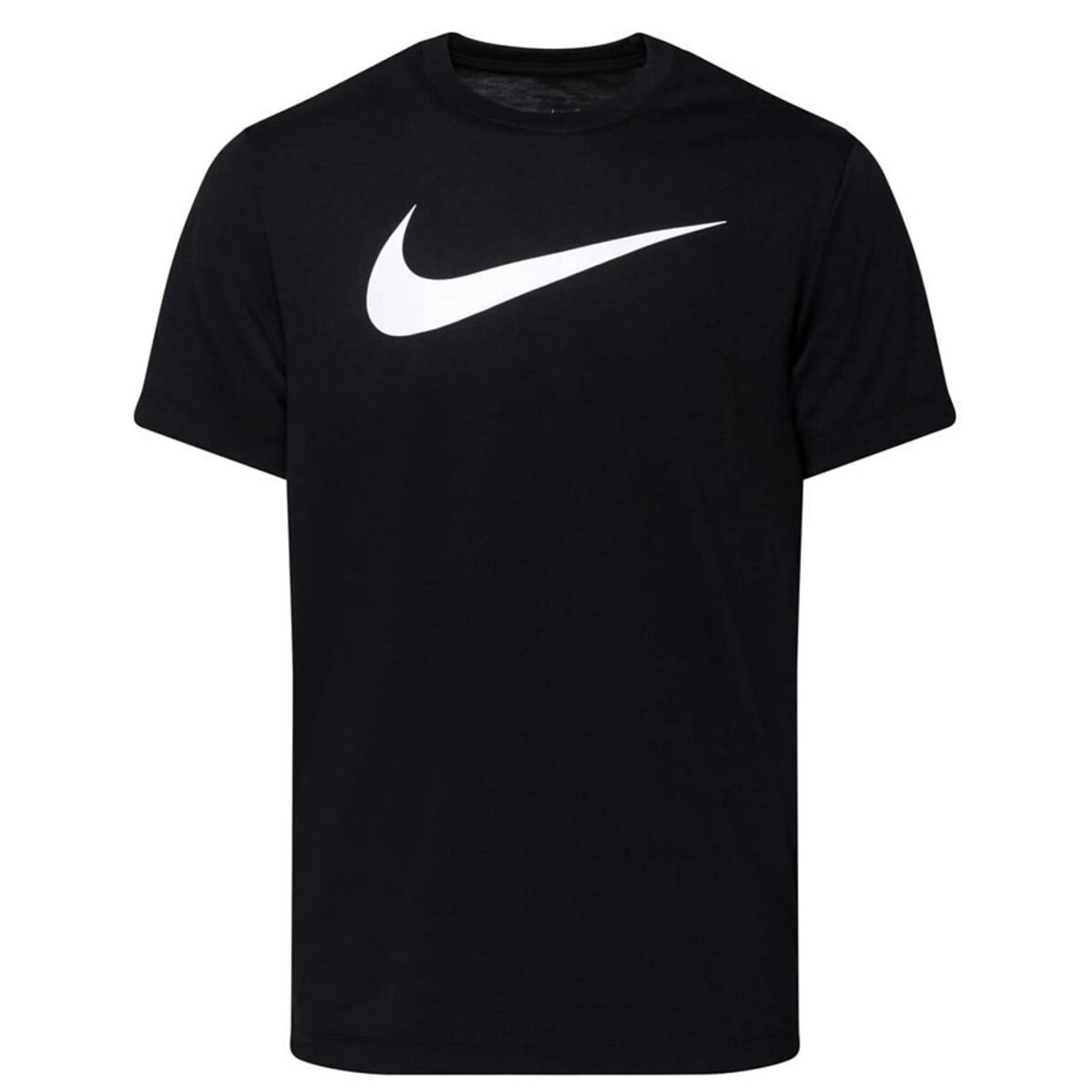 Image 6 : T-shirt Nike homme bleu marine Swoosh, détail de la composition textile et de la finition des manches — Delvale
