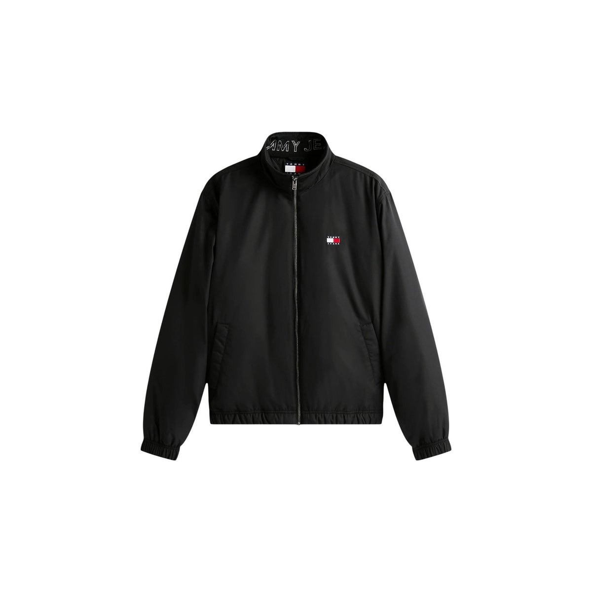 Image 1 : Veste homme Tommy Hilfiger Jeans noire en polyester avec fermeture éclair centrale — Delvale