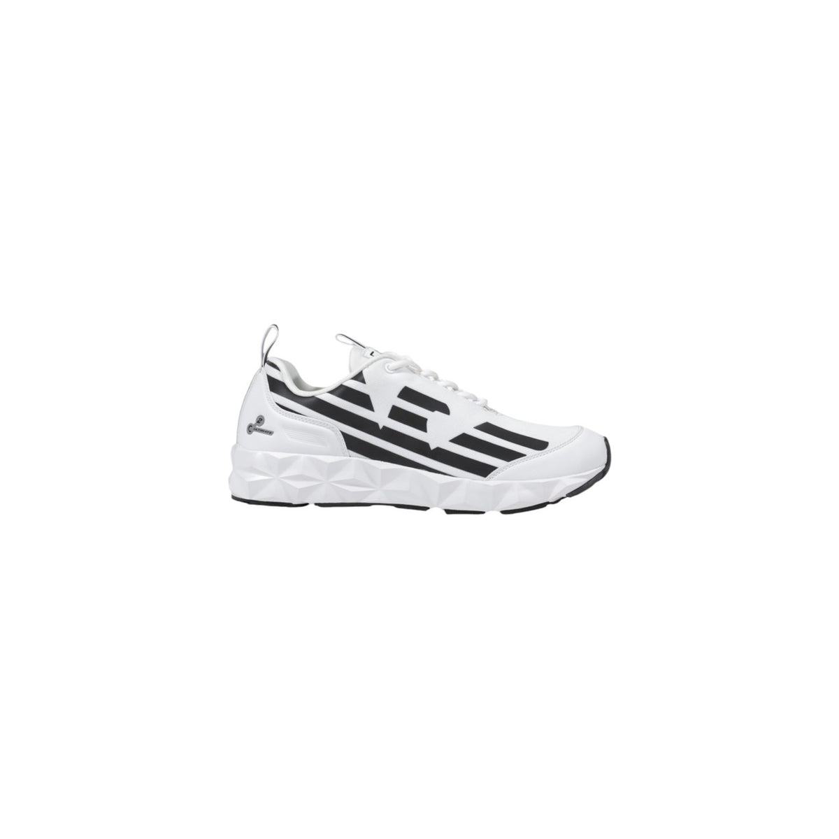 Image 1 : Baskets EA7 Emporio Armani homme blanc/noir avec logo signature et semelle caoutchouc — Delvale