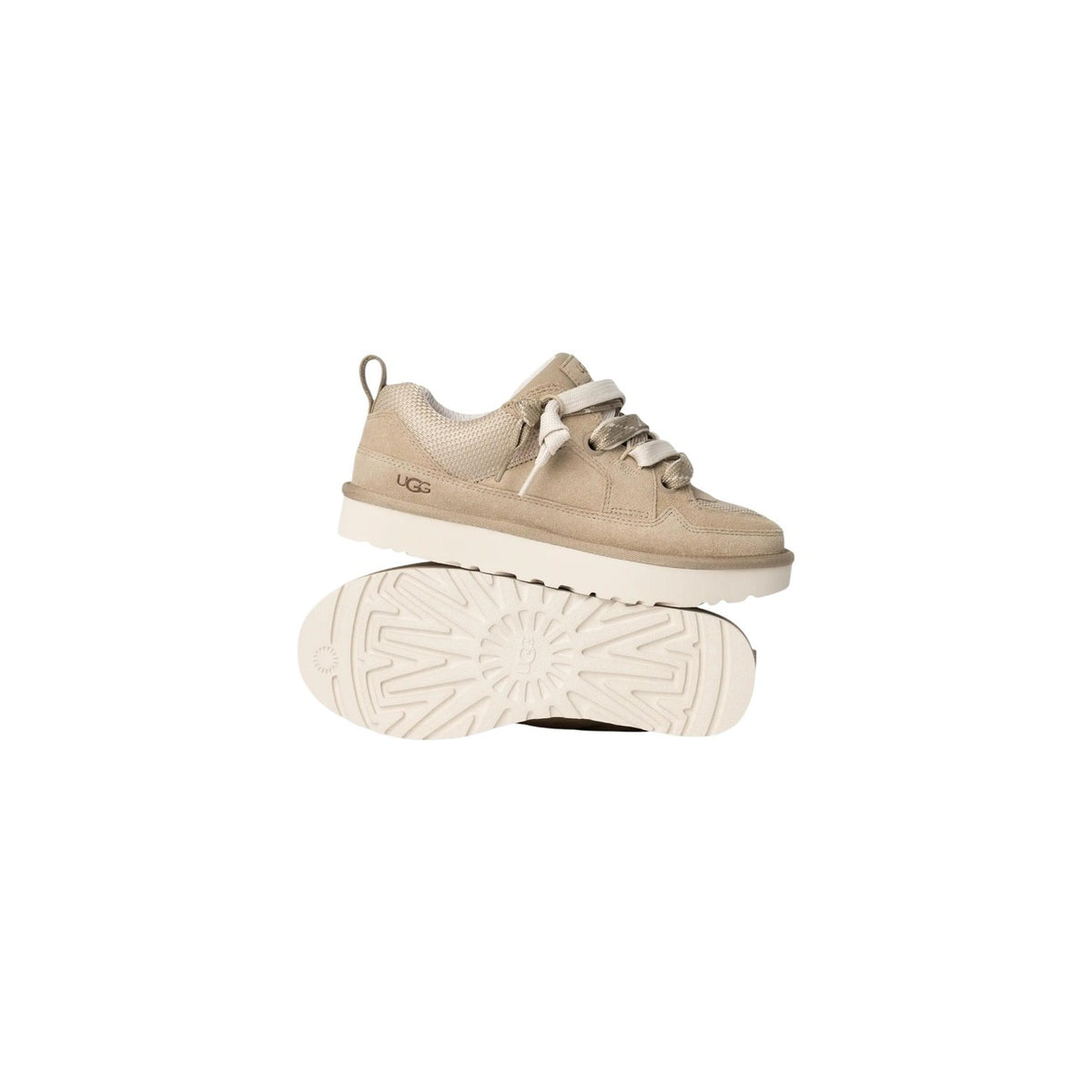 Image 3 : Profil des baskets Ugg femme beige matière chamois — delvale