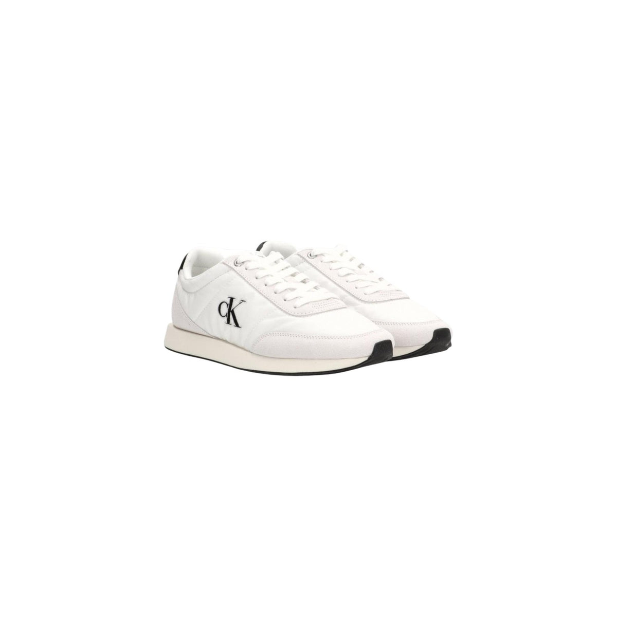 Image 2 : Vue profil baskets blanches Calvin Klein Jeans homme silhouette basse moderne — Delvale