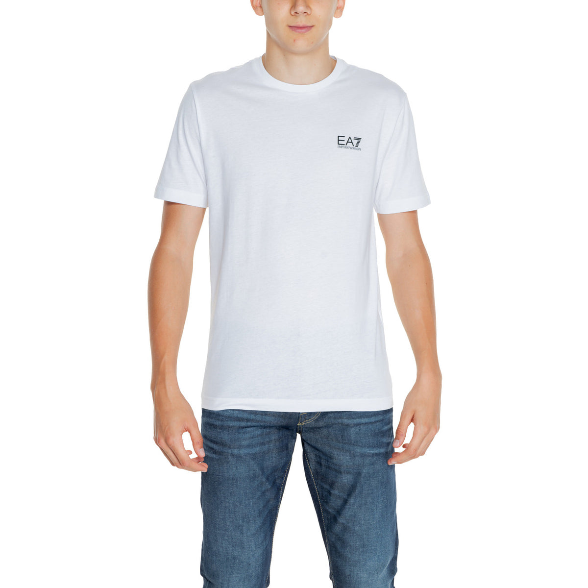 Image 5 : Détail matière coton t-shirt Ea7 homme gris qualité italienne — Delvale