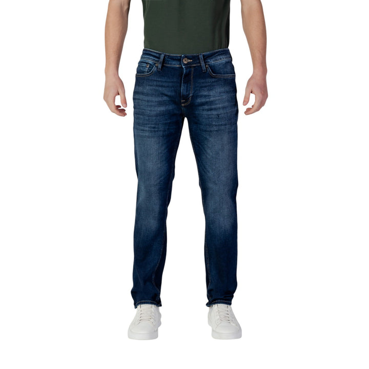 Image 1 : Jean homme Jack & Jones bleu coton organique stretch, vue de face — delvale