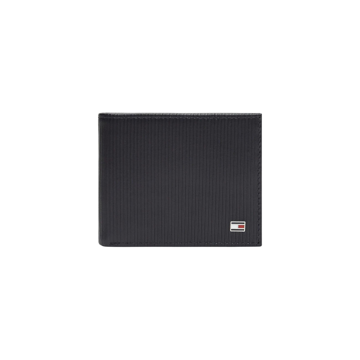 Image 5 : Portefeuille Tommy Hilfiger cuir texturé noir, design pliable élégant et intemporel pour homme — Delvale