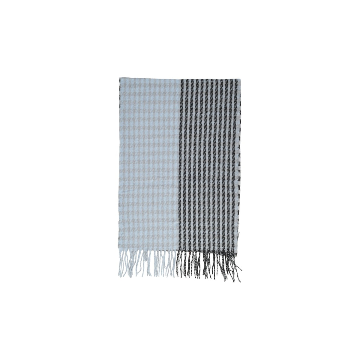 Image 2 : Détail motif géométrique écharpe Only femme bleue polyester — delvale