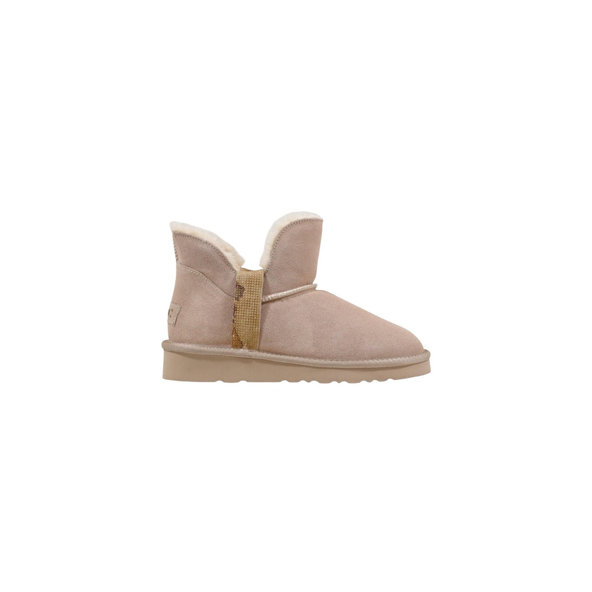 Image 1 : Bottes femme Alviero Martini Prima Classe en cuir beige, vue de face — delvale