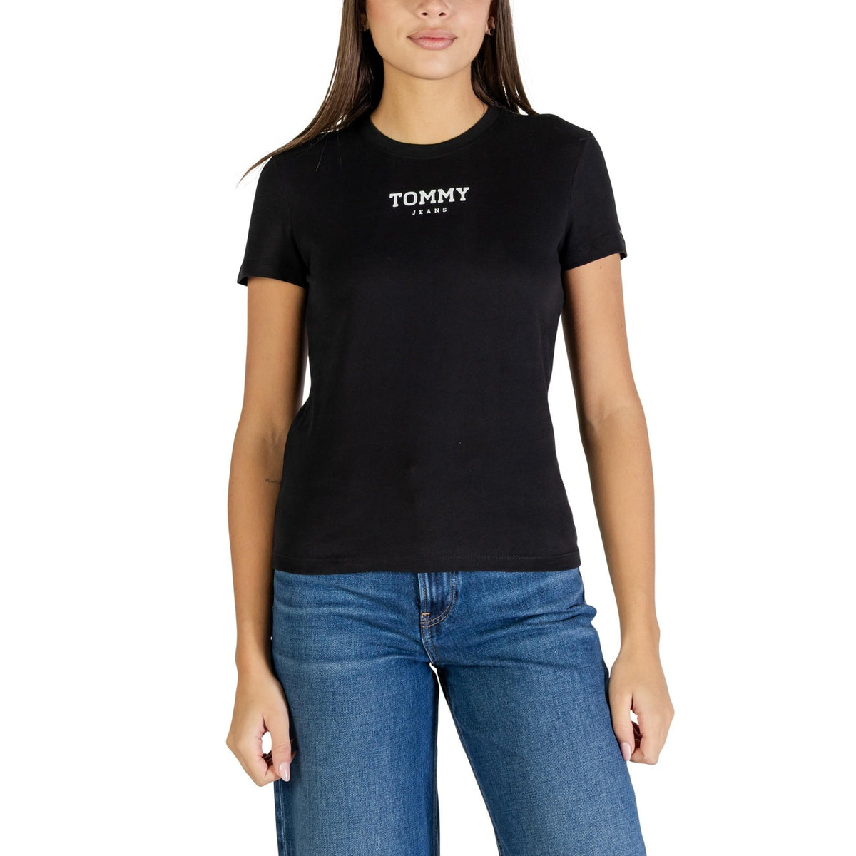 Image 4 : T-shirt blanc Tommy Hilfiger Jeans femme vue de dos coupe décontractée — delvale