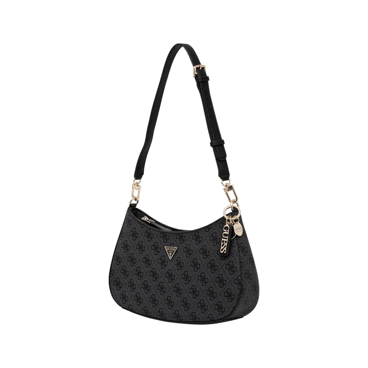 Image 2 : Détail du motif imprimé distinctif sur sac Guess femme gris — delvale
