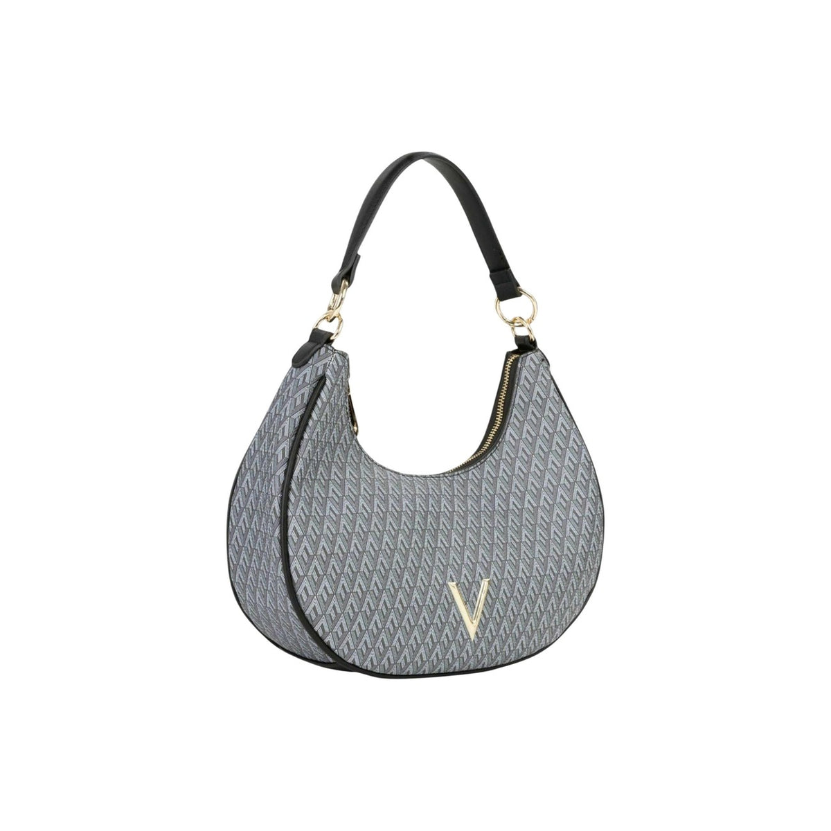 Image 2 : Sac Valentino Bags noir, détail fermeture éclair et finitions — delvale
