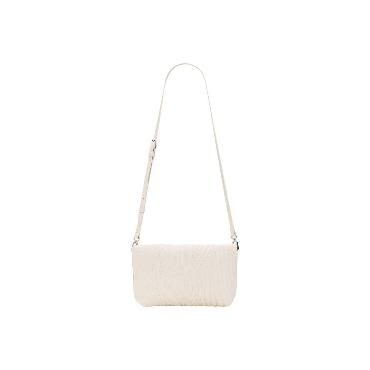 Image 3 : Vue d'ensemble sac Desigual beige matelassé anse froncée imprimée breloque marron — delvale