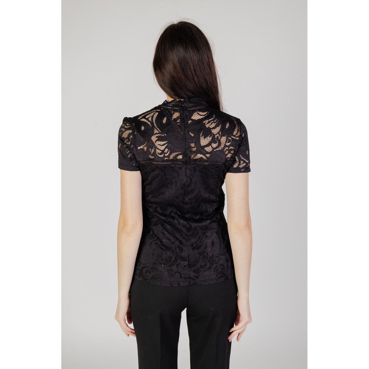 Image 3 : Blouse femme Vila Clothes noire manches courtes, vue d'ensemble — Delvale