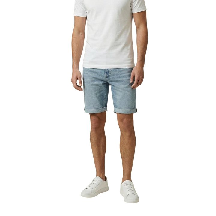 Image 1 : Bermuda Calvin Klein Jeans homme bleu azur en coton, vue de face — Delvale