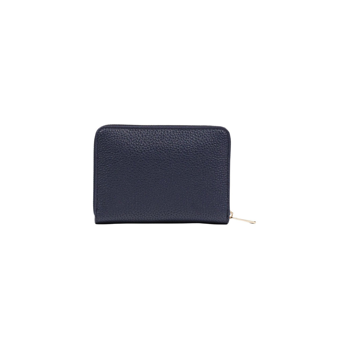 Image 2 : Vue de face du portefeuille Tommy Hilfiger femme zippé marine, détail des clous décoratifs rouge et blanc en colonnes verticales — Delvale