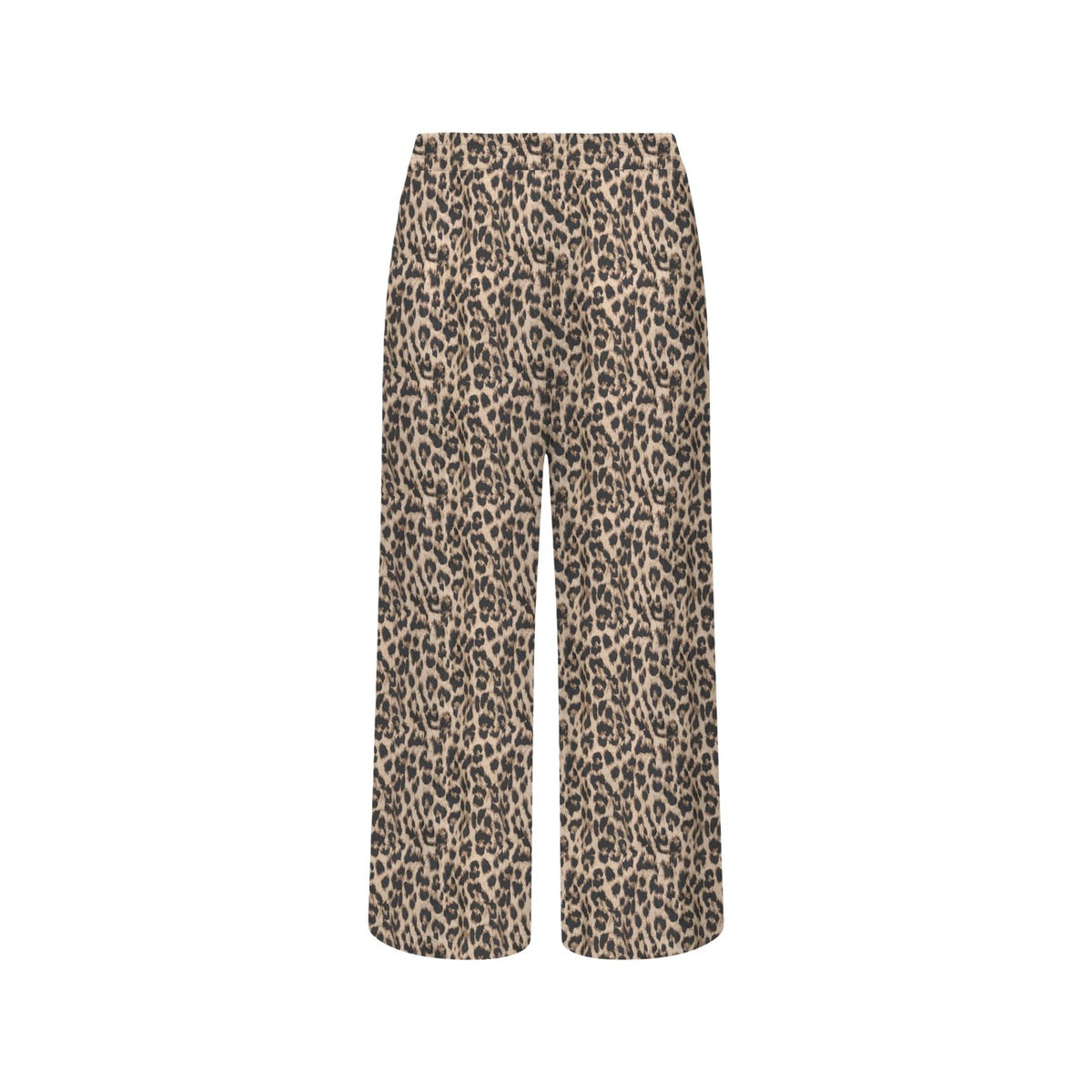 Image 4 : Silhouette complète portant le pantalon Only léopard fluide coupe droite large, look casual chic — Delvale