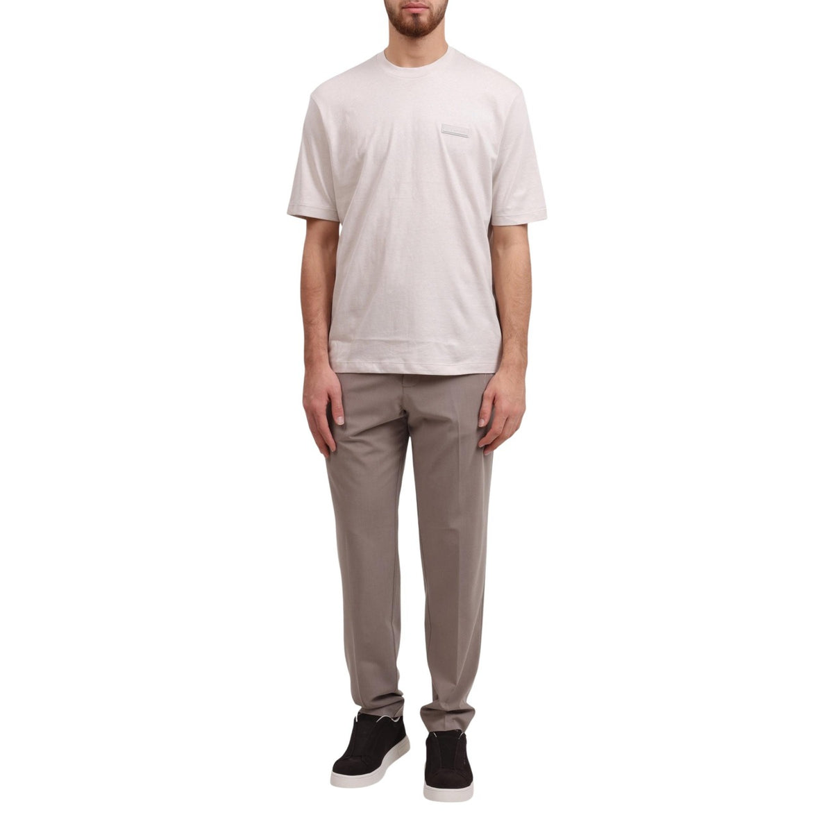 Image 2 : Pantalon Armani Exchange homme beige détail matières nobles — Delvale