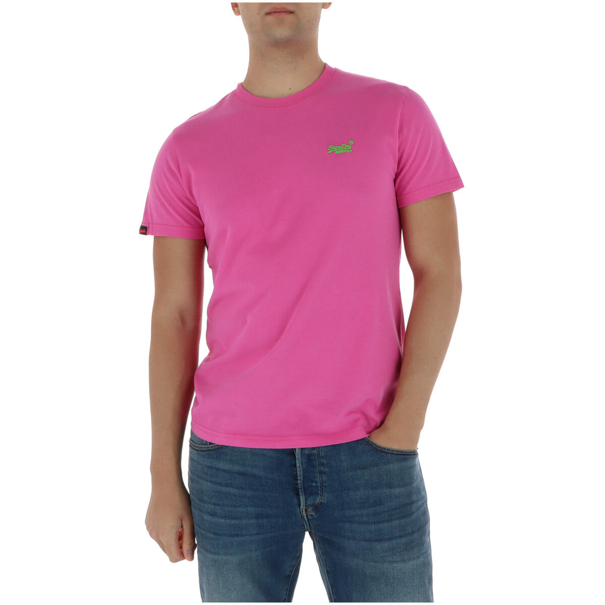 Image 13 : T-shirt Superdry homme noir logo brodé, look streetwear décontracté — Delvale