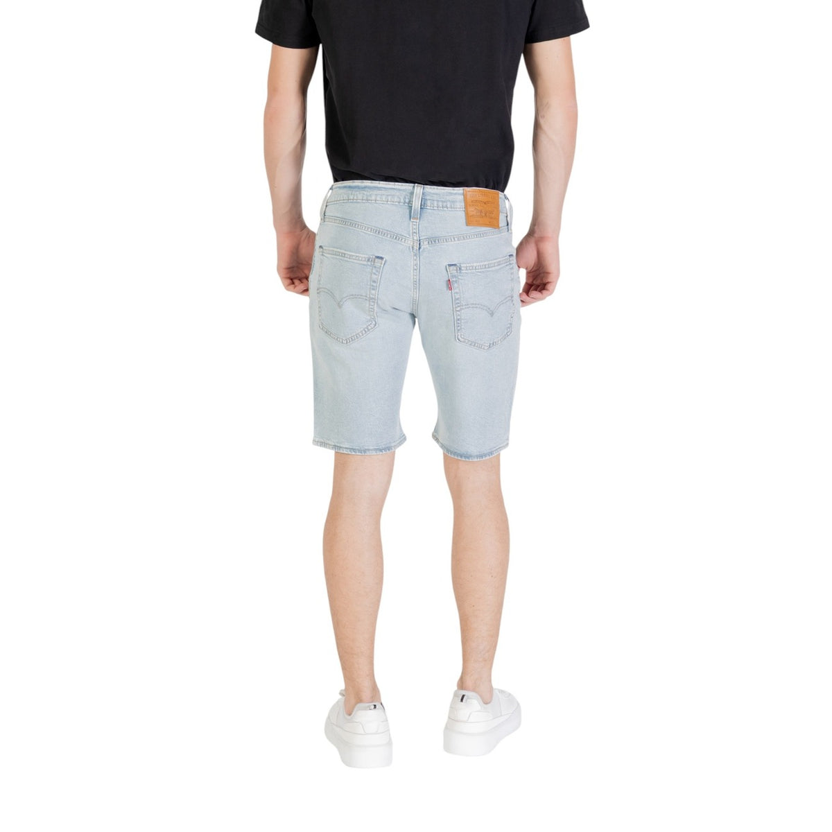 Levi's Bermuda Jean Homme Bleu Azur Clair 5 Poches Vue de Dos — Delvale