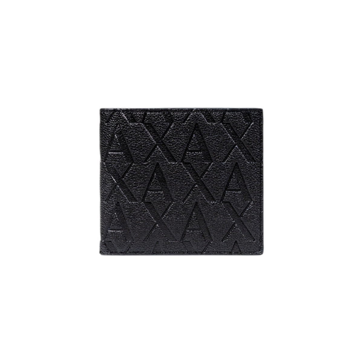 Portefeuille Armani Exchange marron ouvert — poches intérieures et compartiments internes