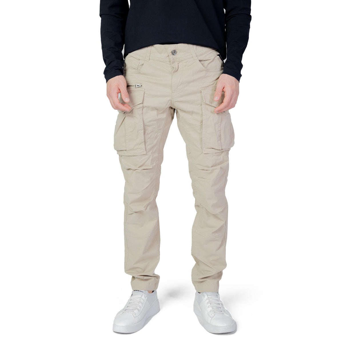 Image 1 : Jeans homme beige Replay coupe regular avec fermeture zip — Delvale
