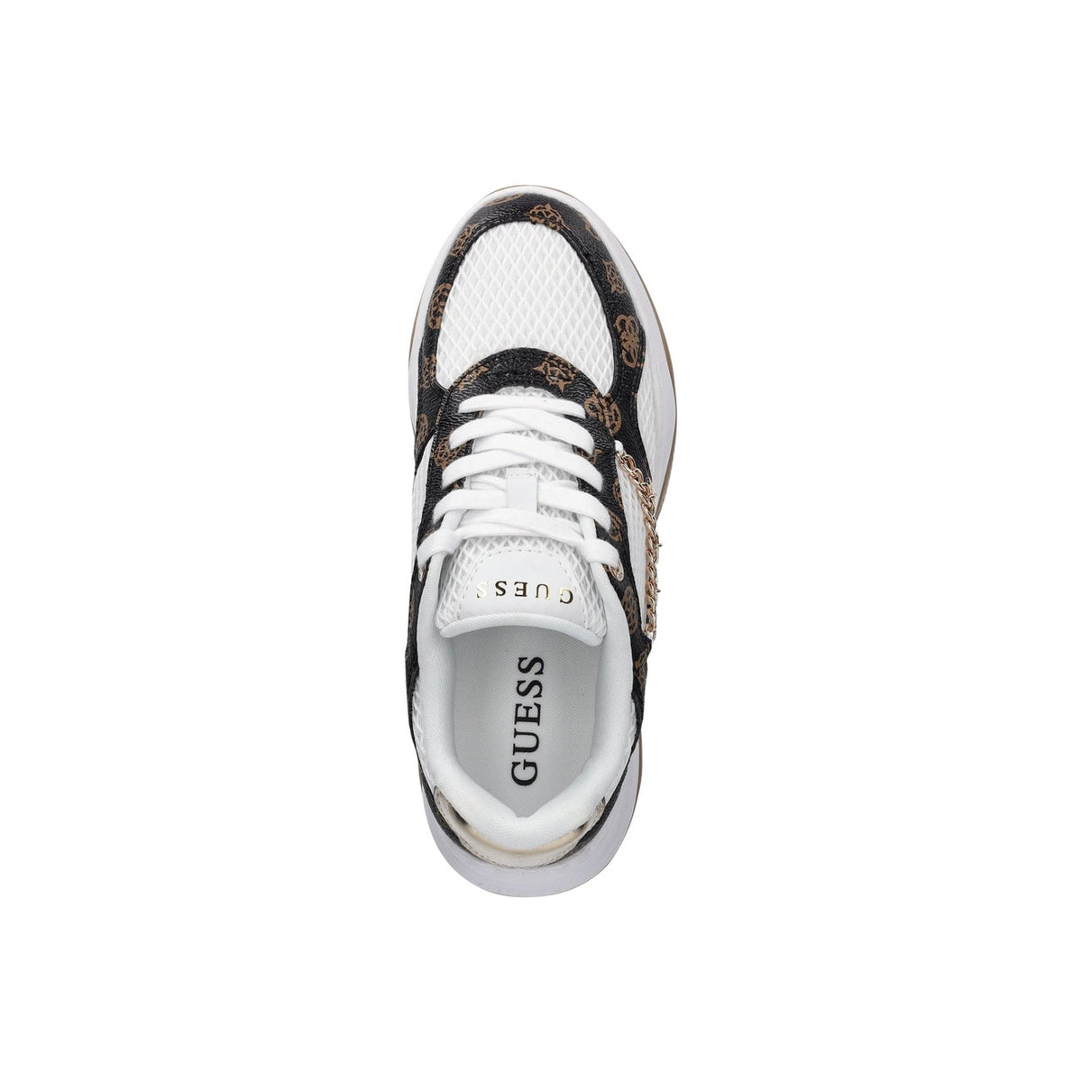 Image 3 : Baskets Guess femme marron sportives urbaines, détail matière — delvale
