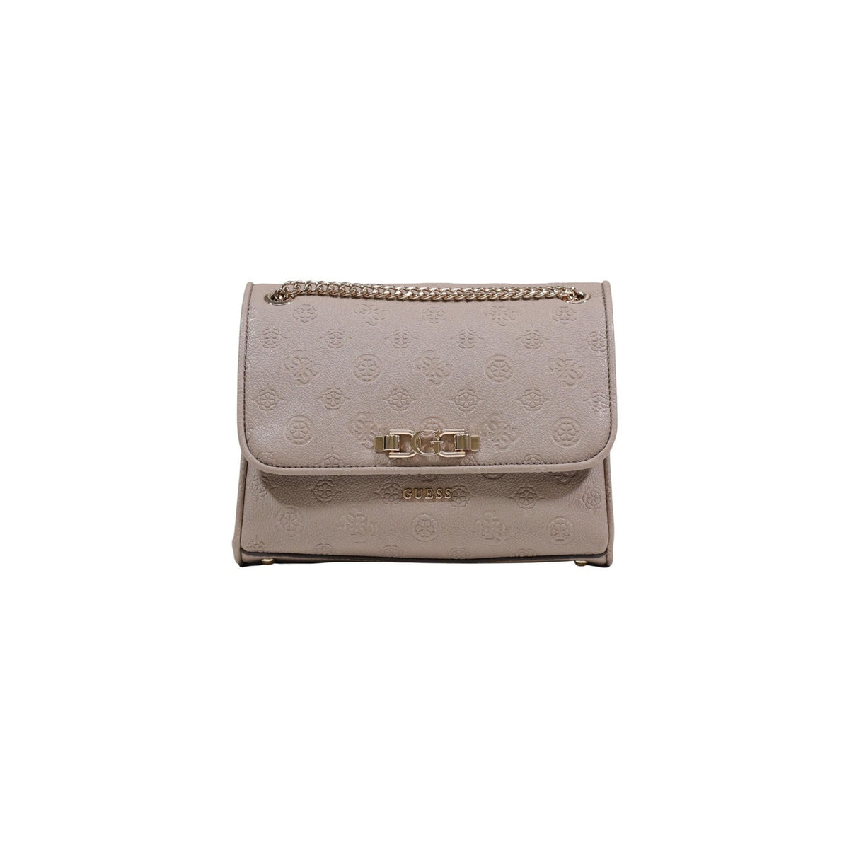 Image 1 : Sac bandoulière Guess femme marron en polyuréthane, vue de face avec logo — delvale