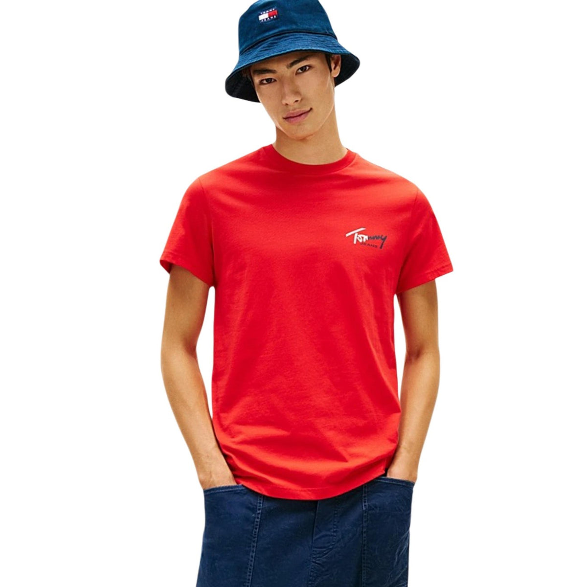 Image 7 : T-shirt Tommy Hilfiger Jeans homme noir, vue d'ensemble du style preppy moderne — Delvale
